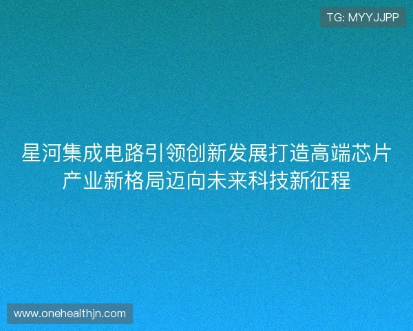 星河集成电路引领创新发展打造高端芯片产业新格局迈向未来科技新征程